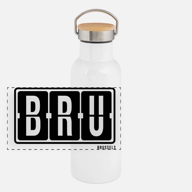 Brussels BRU, City Souvenir Backpack, Mug, Hoodie Panoramic Thermal Bottle with Bamboo Lid