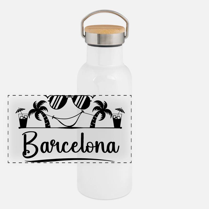Barcelona Panoramic Thermal Bottle with Bamboo Lid