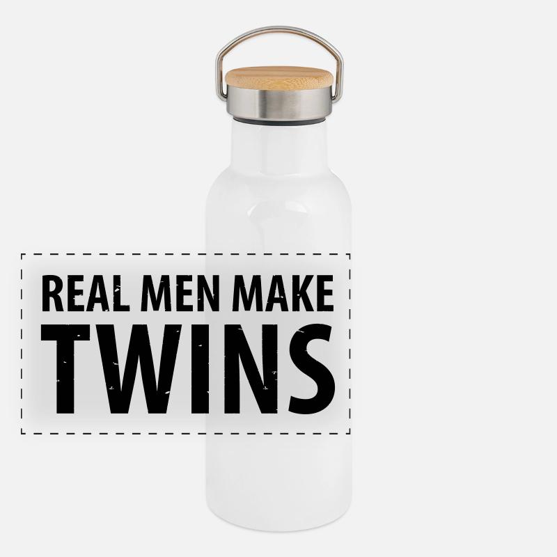 Real Men make twins Panoramic Thermal Bottle with Bamboo Lid