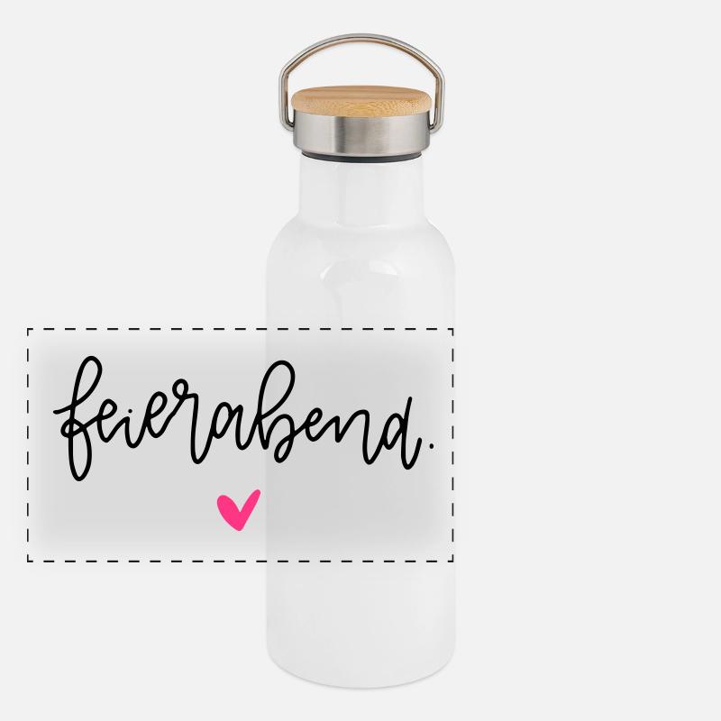 Feierabend Panorama Thermosflasche mit Bambusdeckel