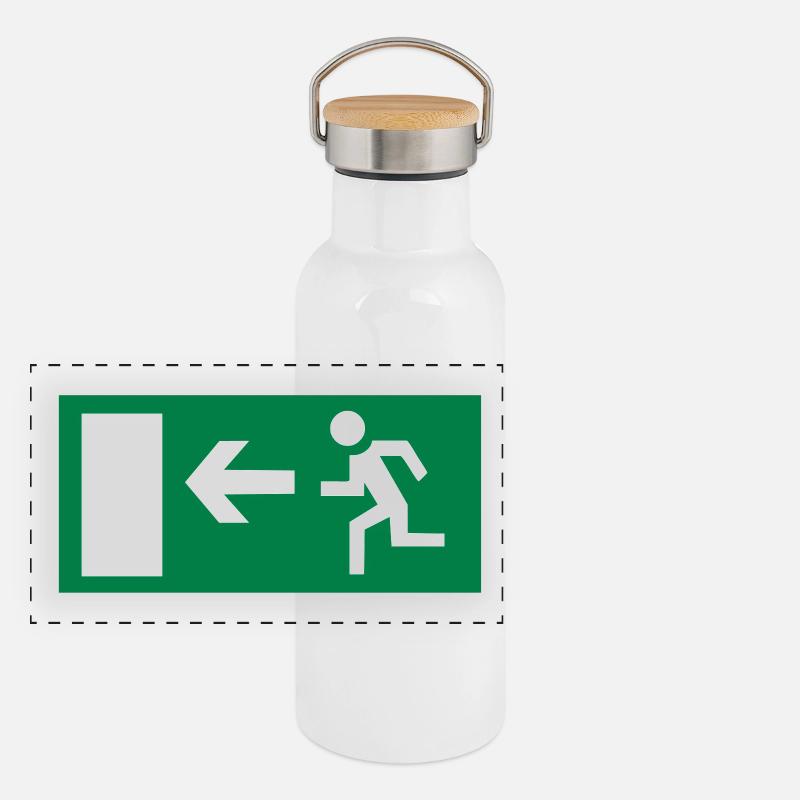 emergency exit Panoramic Thermal Bottle with Bamboo Lid