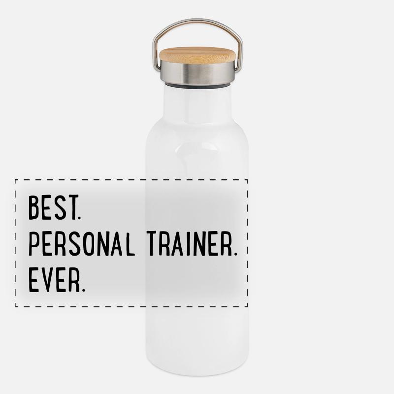 Personal Trainer Panorama Thermosflasche mit Bambusdeckel