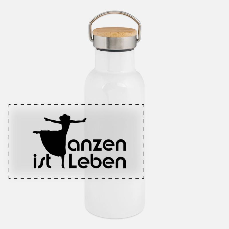 Tanzen ist leben! Panorama Thermosflasche mit Bambusdeckel