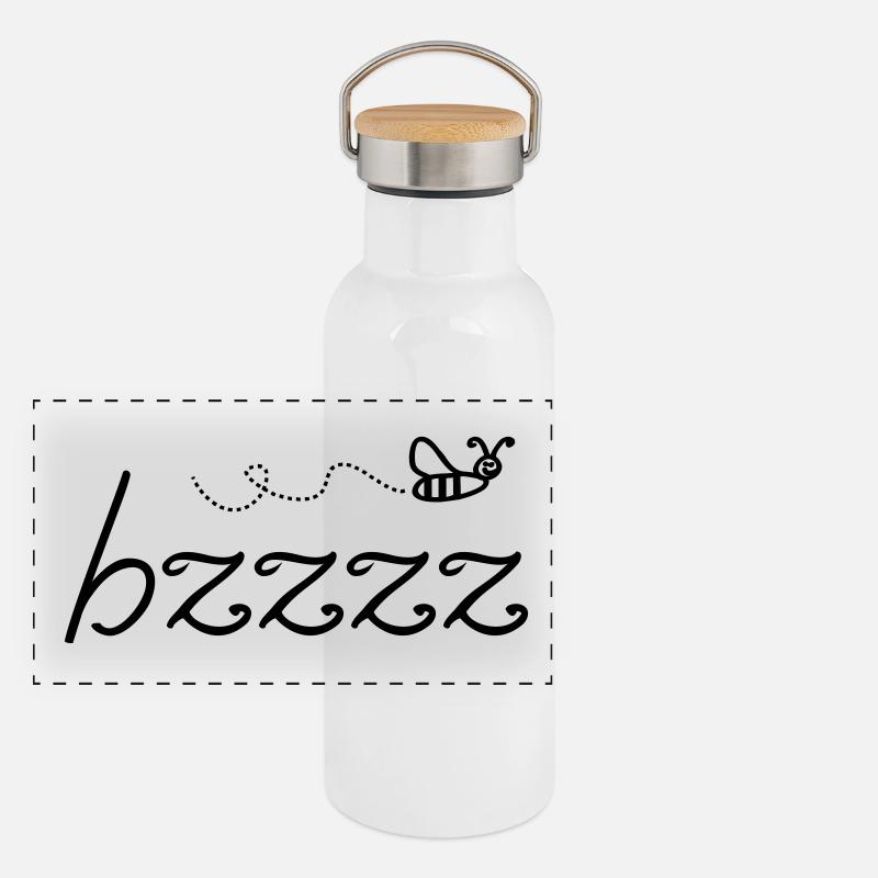 bzzzz Panorama Thermosflasche mit Bambusdeckel