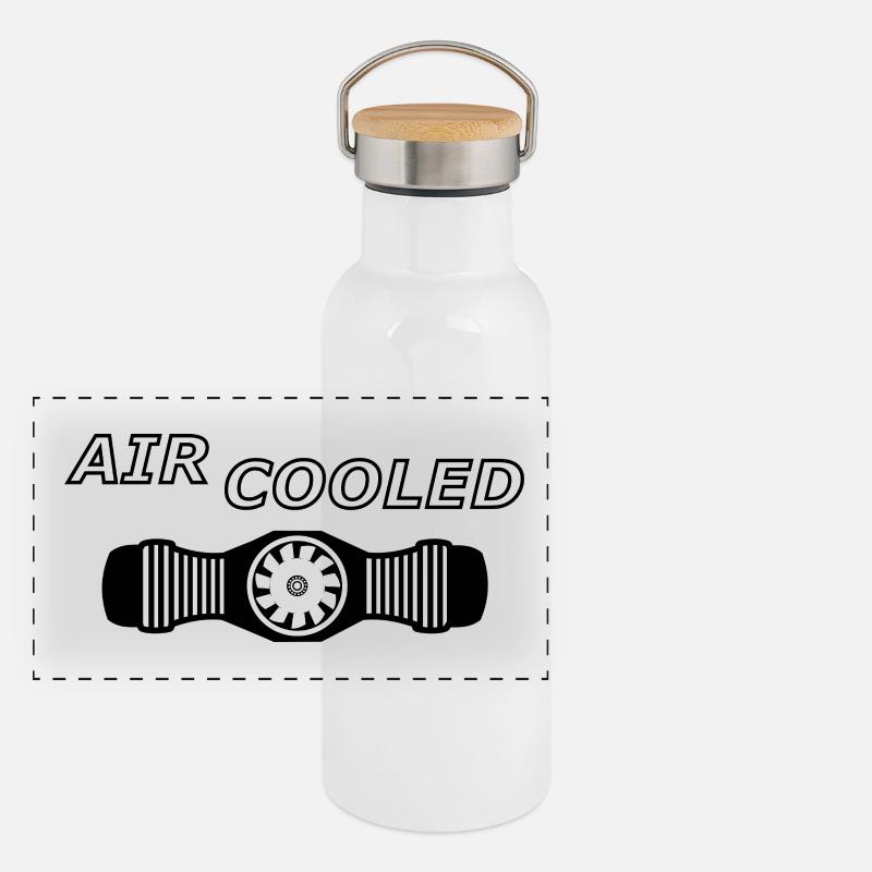 Luftgekühlt - Boxermotor - Aircooled Panorama Thermosflasche mit Bambusdeckel