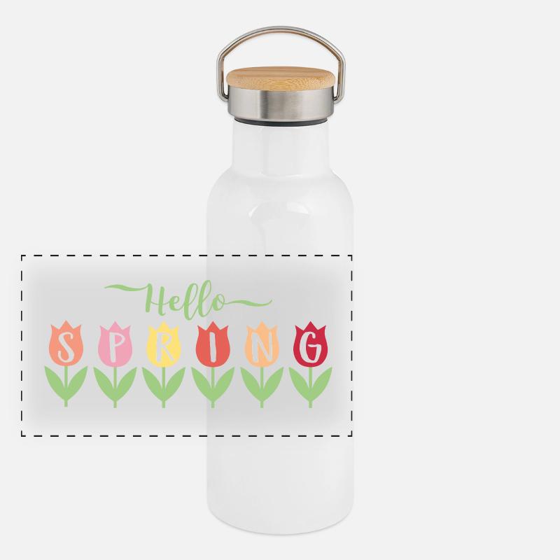 Hello Spring Panoramic Thermal Bottle with Bamboo Lid