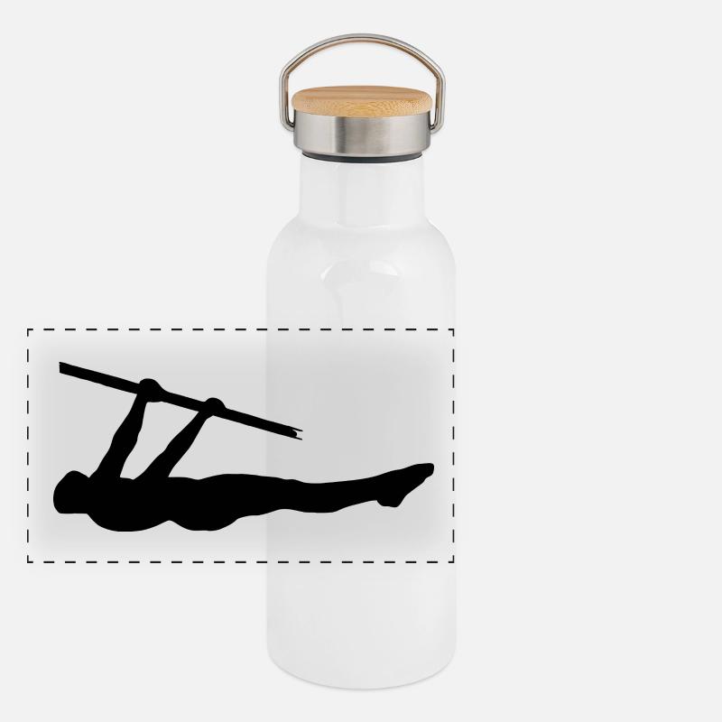 Front Lever - Calisthenics Panoramic Thermal Bottle with Bamboo Lid