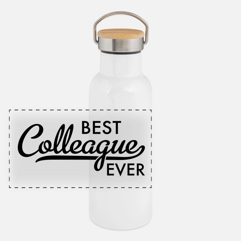 colleague - Panoramic Thermal Bottle with Bamboo Lid - white