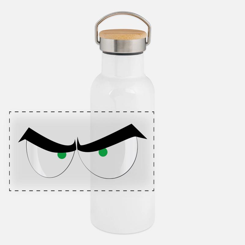 Angry Eyes Panoramic Thermal Bottle with Bamboo Lid