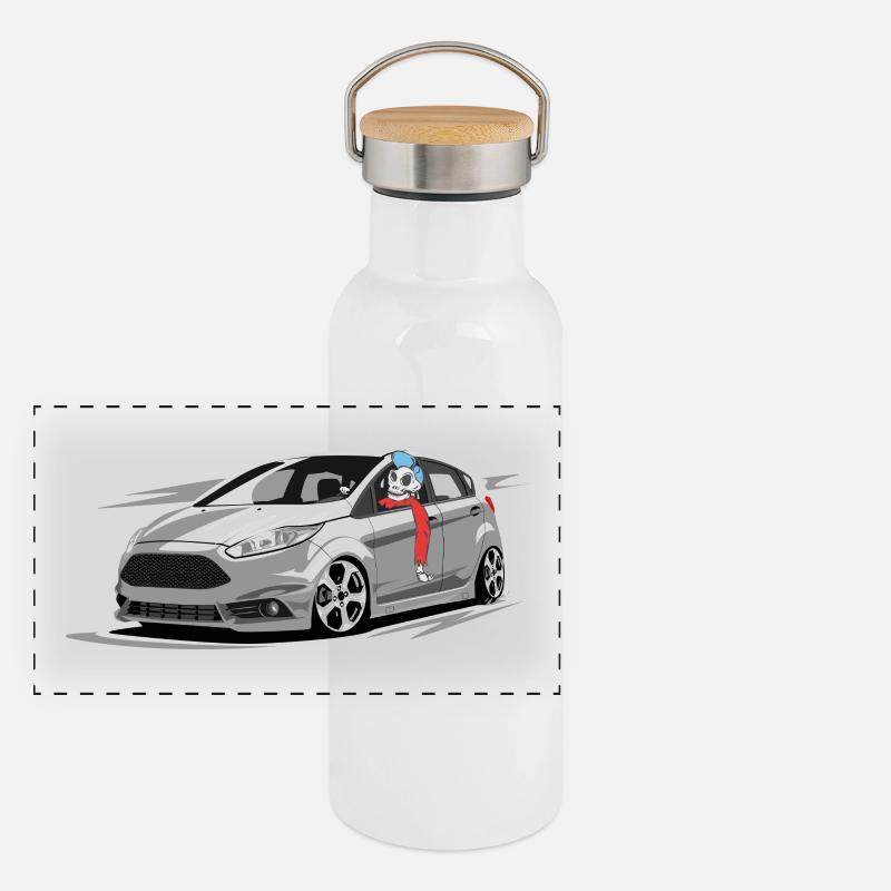 Fiesta 7 ST MK7 Skulldriver Gourde isotherme avec bouchon en bambou