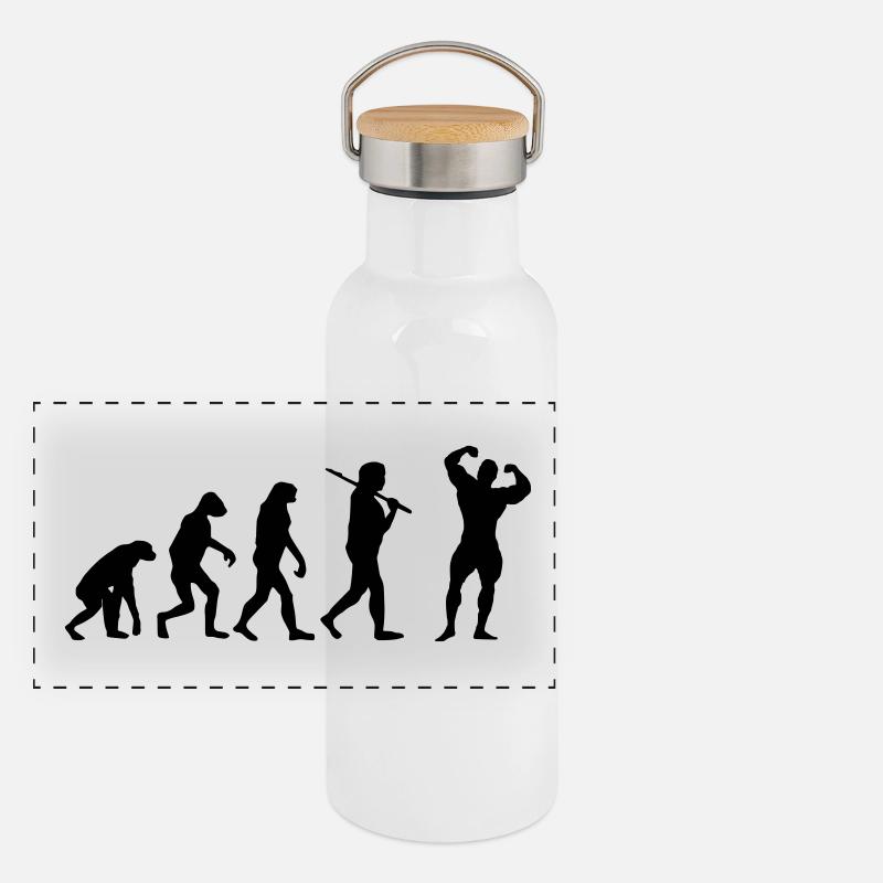 Fitness Evolution Panorama Thermosflasche mit Bambusdeckel