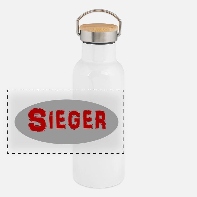 Panorama Thermosflasche mit Bambusdeckel