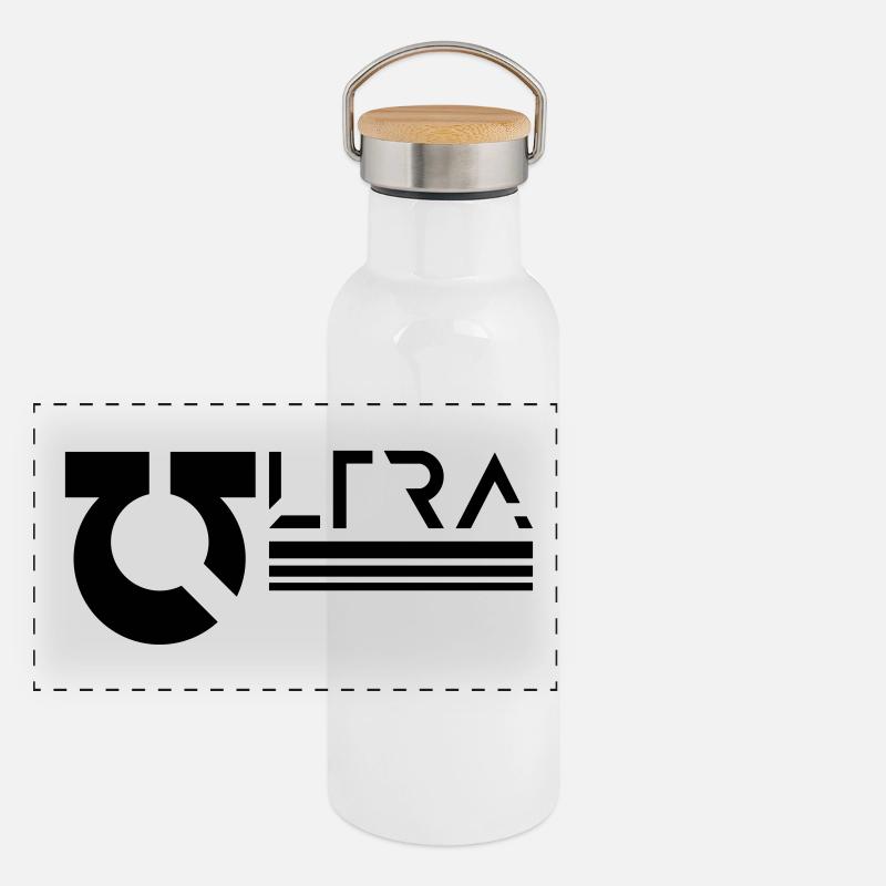 ultramarines Panorama Thermosflasche mit Bambusdeckel