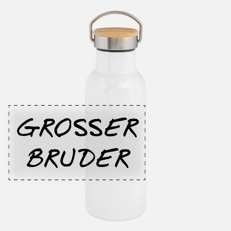 Grosser bruder Panorama Thermosflasche mit Bambusdeckel