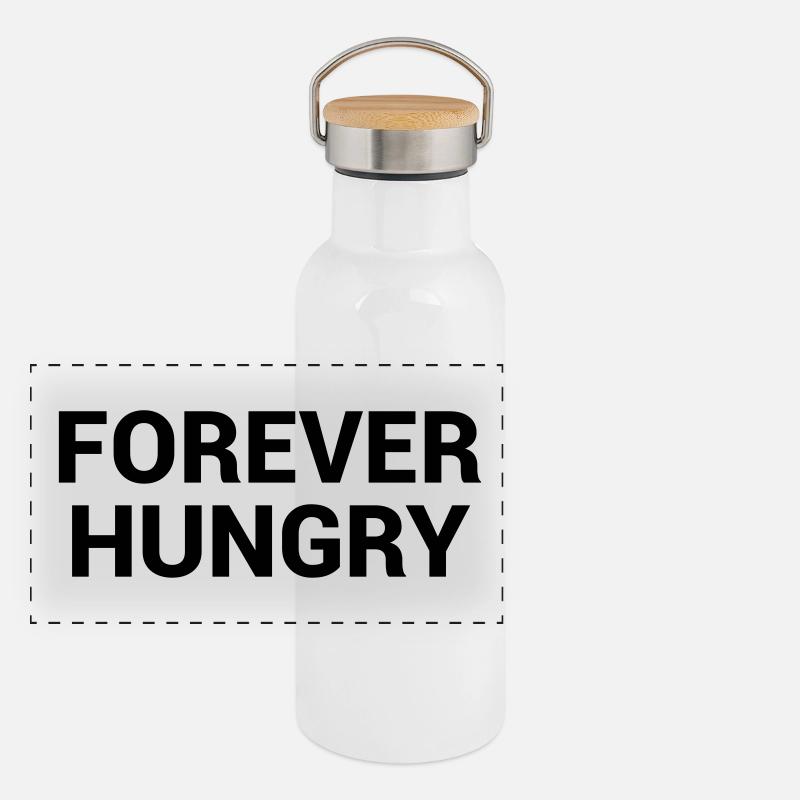 forever hungry Panorama Thermosflasche mit Bambusdeckel