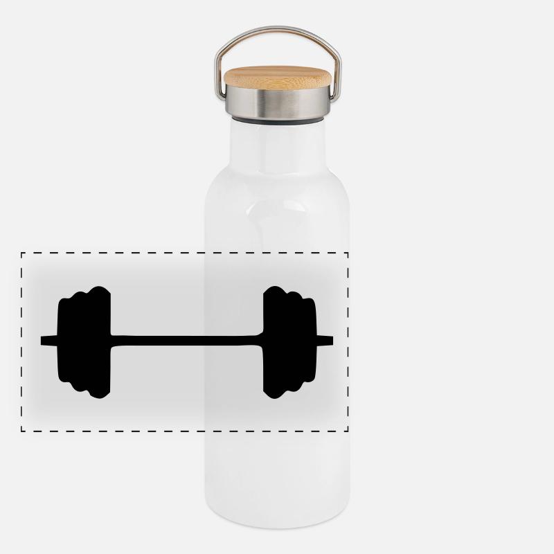 Gewichte Panorama Thermosflasche mit Bambusdeckel