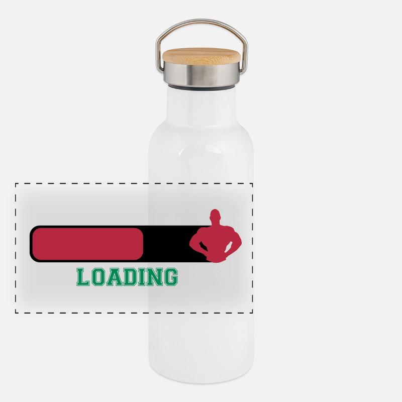 Panorama Thermosflasche mit Bambusdeckel