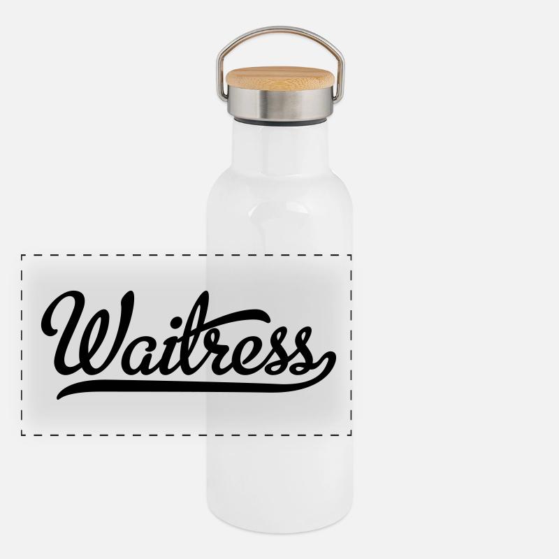 waitress Panoramic Thermal Bottle with Bamboo Lid