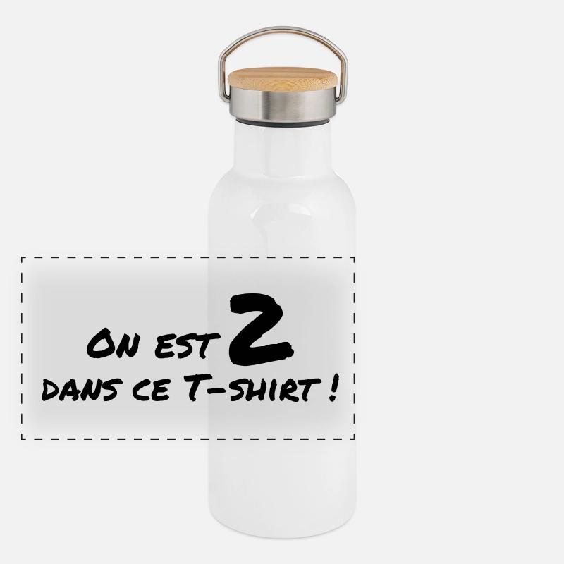 On est 2 Gourde isotherme avec bouchon en bambou