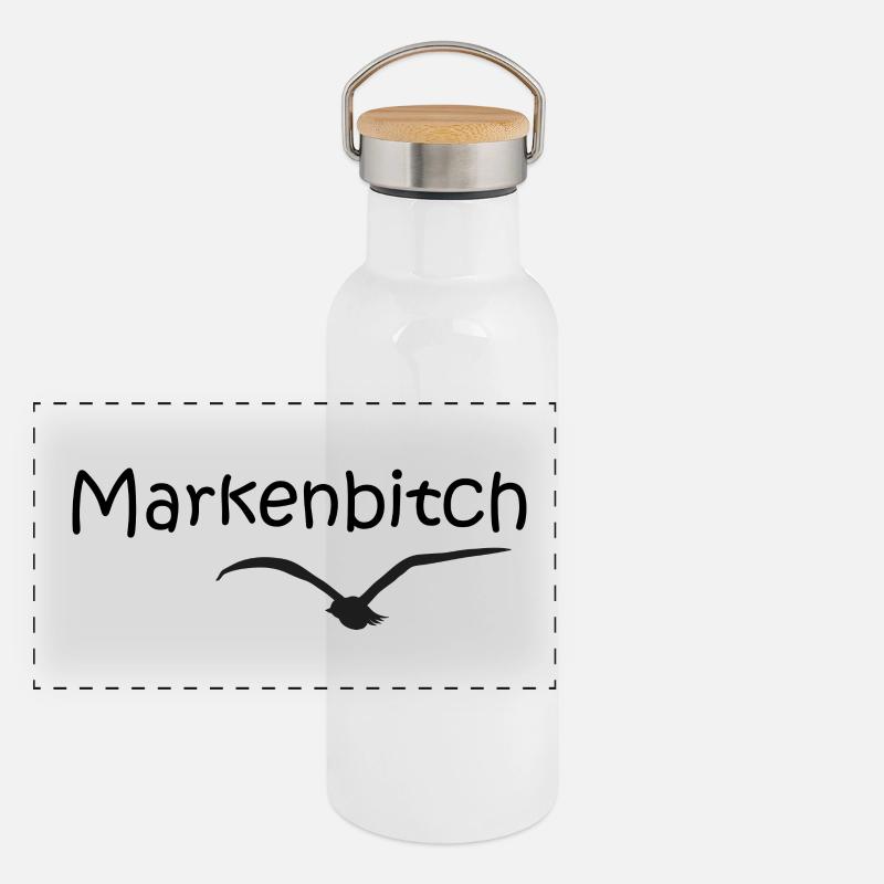 de marque Gourde isotherme avec bouchon en bambou