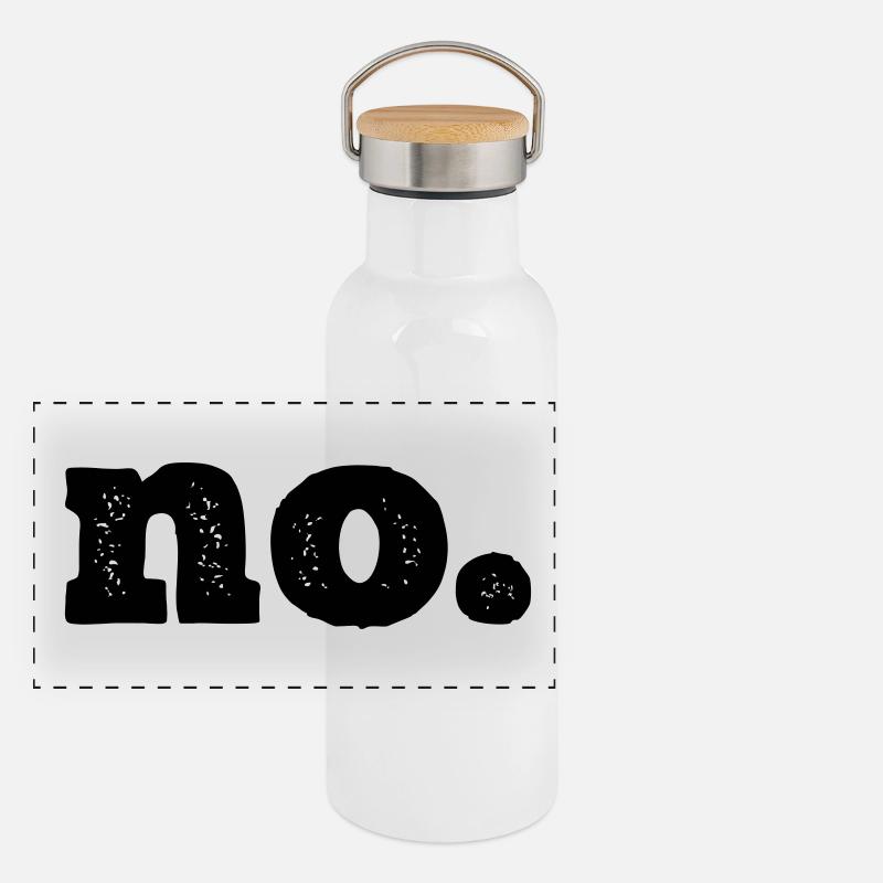 Einfach "no." Panorama Thermosflasche mit Bambusdeckel