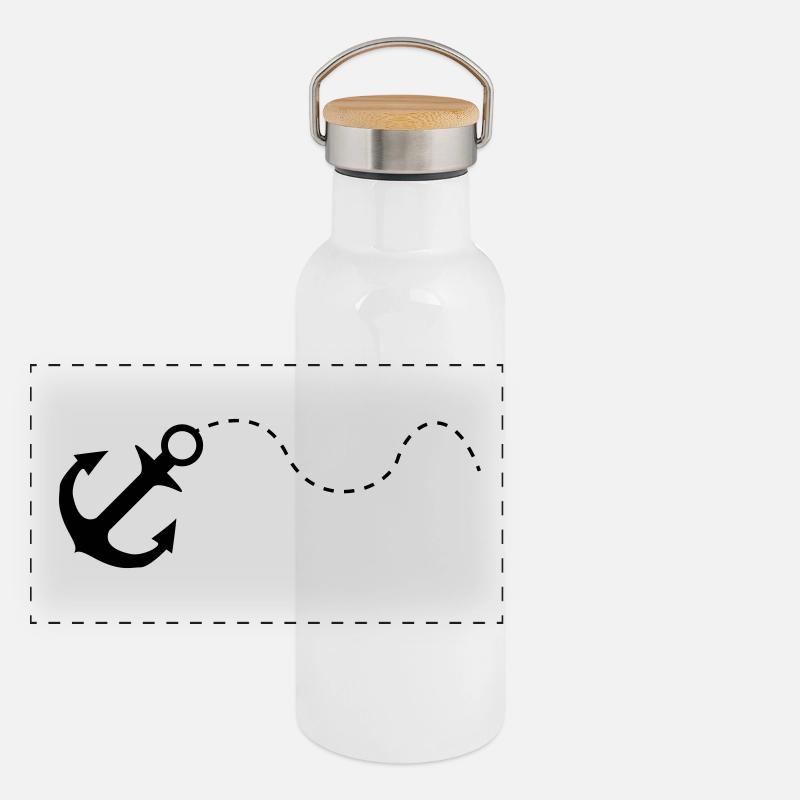 anker black Gourde isotherme avec bouchon en bambou