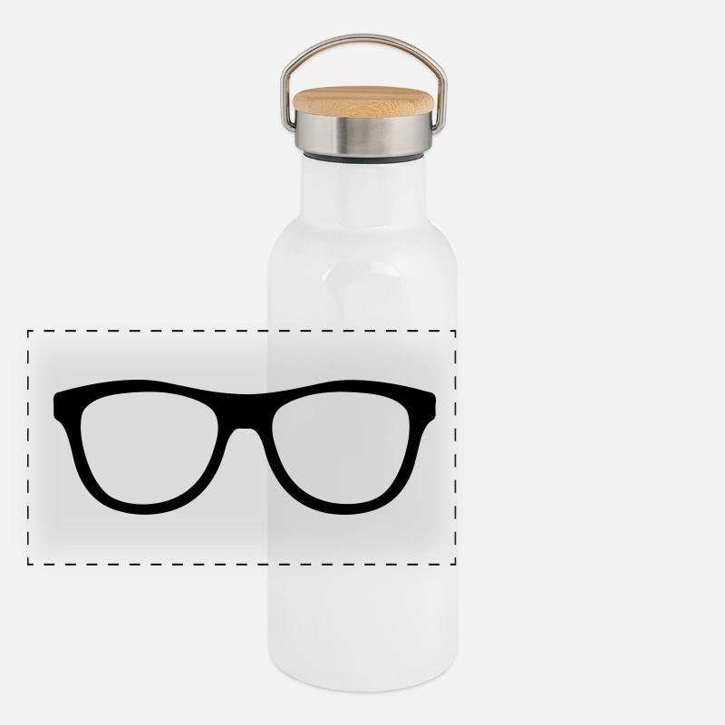 Nerd Hispter Lunettes - Lunettes Gourde isotherme avec bouchon en bambou