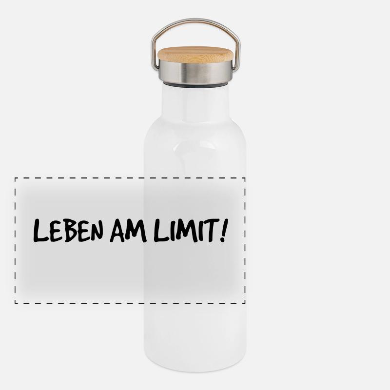 La vie à la limite Gourde isotherme avec bouchon en bambou