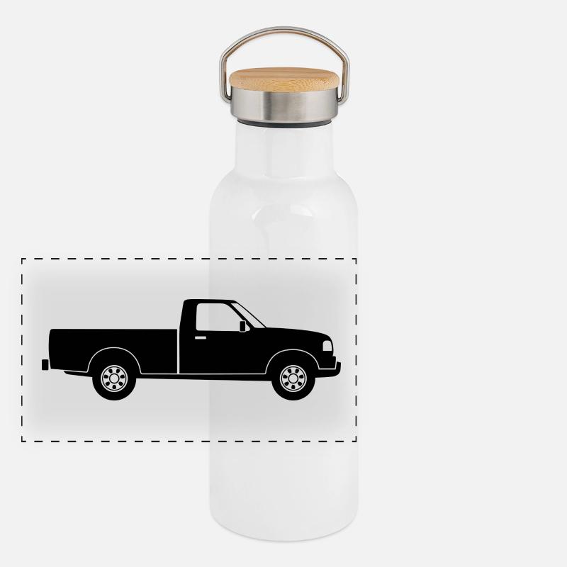 Camionnette Gourde isotherme avec bouchon en bambou