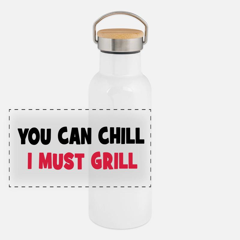 grill Panorama Thermosflasche mit Bambusdeckel