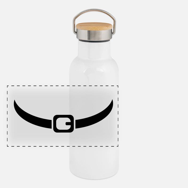 Gürtel Panorama Thermosflasche mit Bambusdeckel
