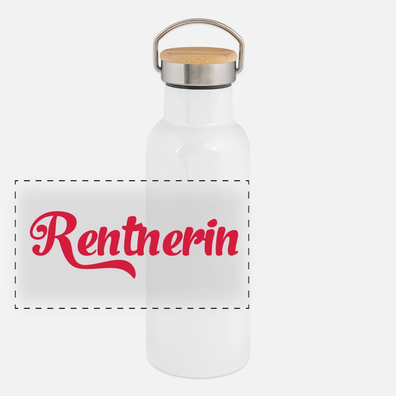 Retraité Gourde isotherme avec bouchon en bambou