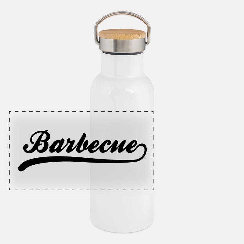 Barbecue Panorama Thermosflasche mit Bambusdeckel