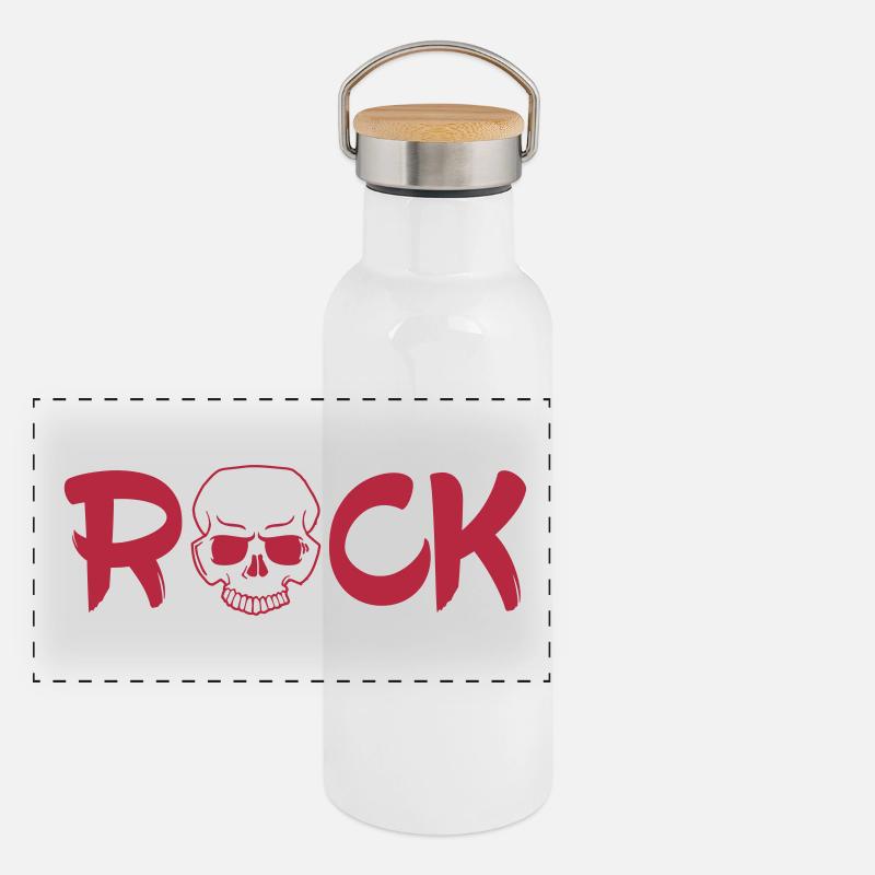 ROCK Gourde isotherme avec bouchon en bambou