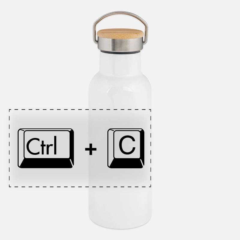 Copy Paste Funny Gift for Gemini Panoramic Thermal Bottle with Bamboo Lid