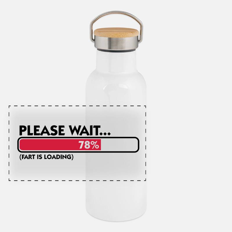 Bitte warten. Furz beim laden... Panorama Thermosflasche mit Bambusdeckel