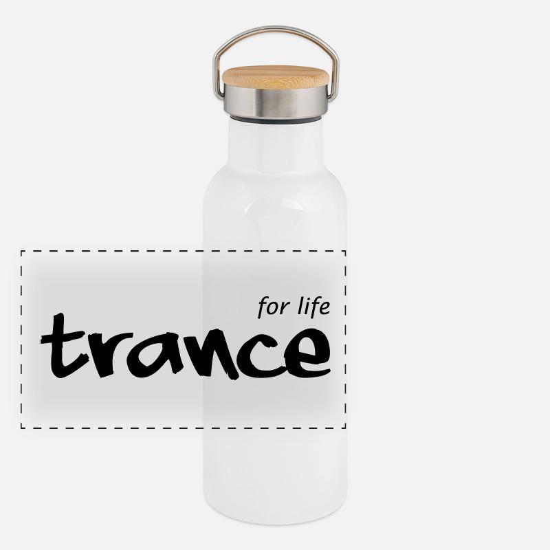 TRANCE for life Panorama Thermosflasche mit Bambusdeckel