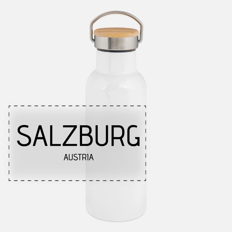 SALZBOURG Gourde isotherme avec bouchon en bambou