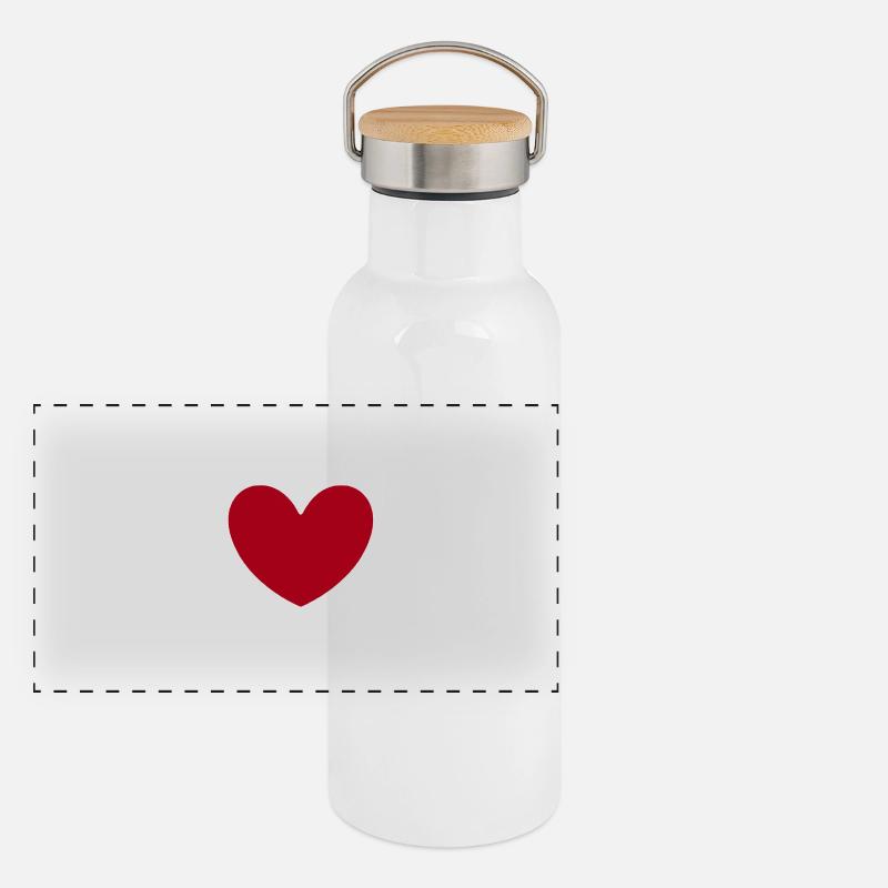 Saint-Valentin, Saint-Valentin, Saint-Valentin Gourde isotherme avec bouchon en bambou