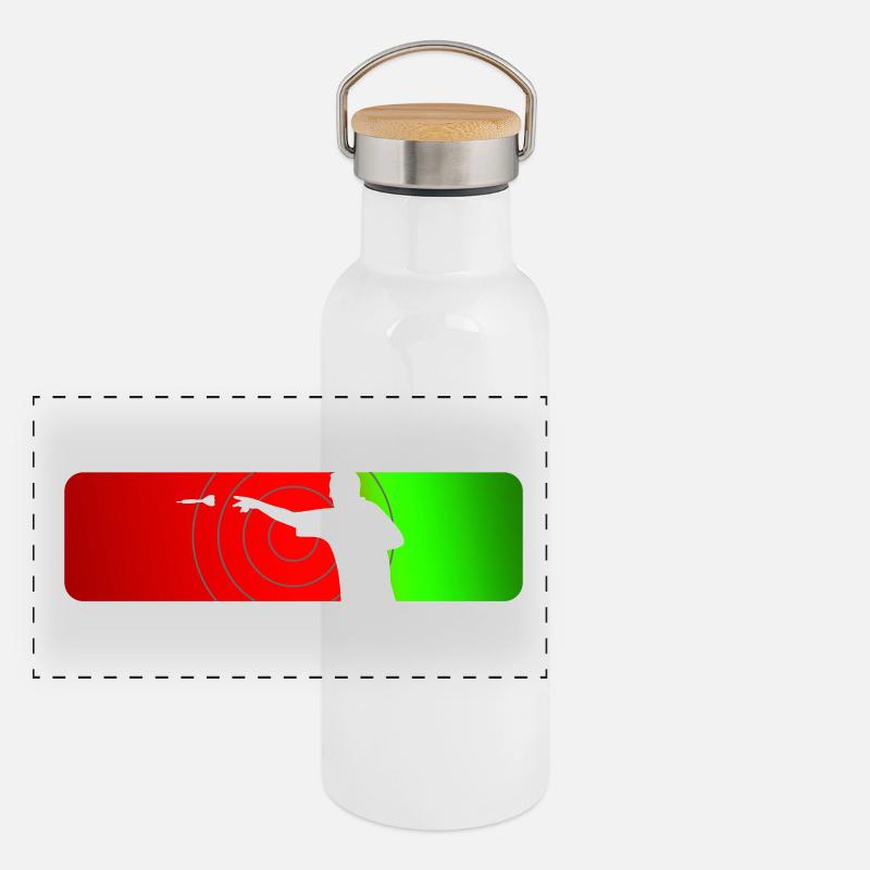 Sports de fléchettes Gourde isotherme avec bouchon en bambou