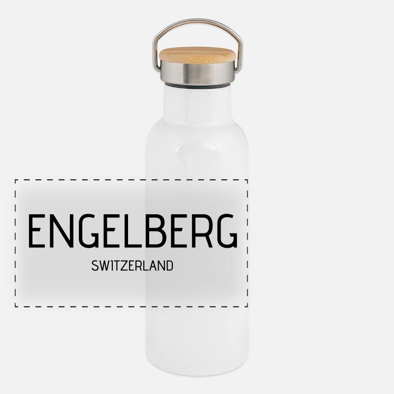 Engelberg Gourde isotherme avec bouchon en bambou