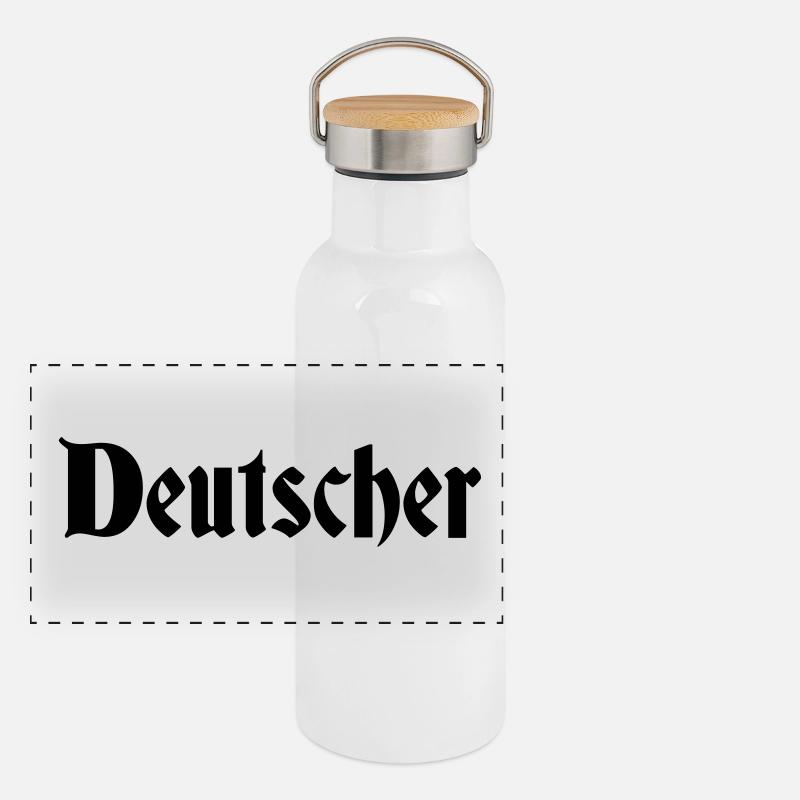 allemand Gourde isotherme avec bouchon en bambou
