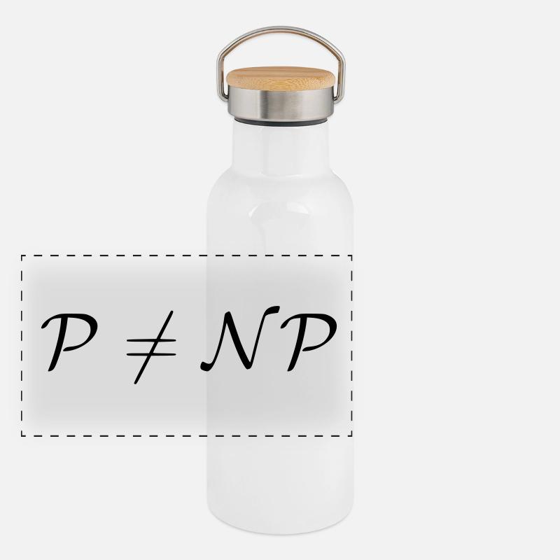 P ist nicht NP Geschenk Idee Panorama Thermosflasche mit Bambusdeckel