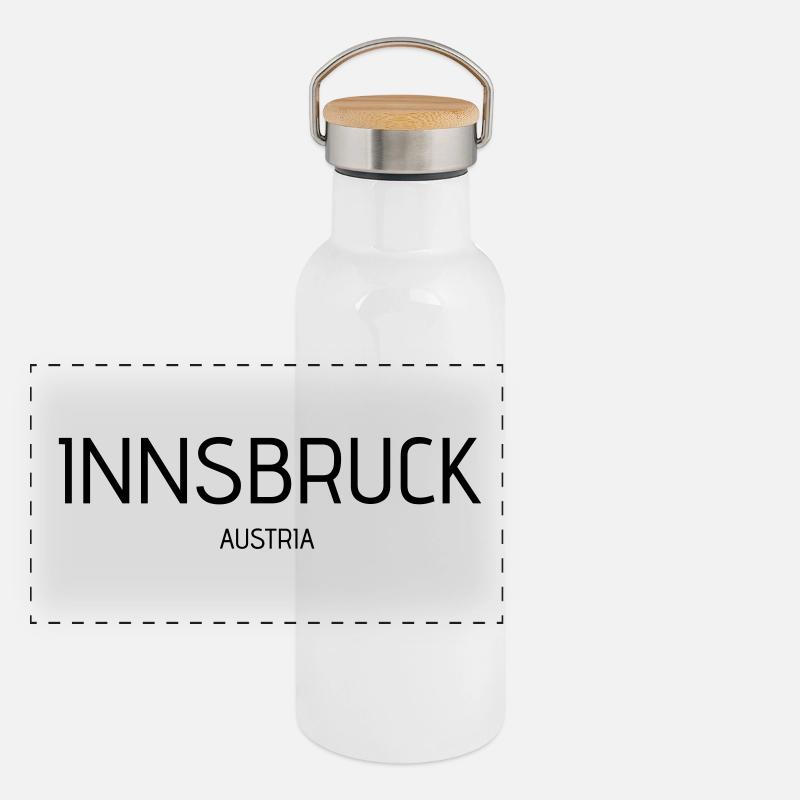 Innsbruck Panorama Thermosflasche mit Bambusdeckel