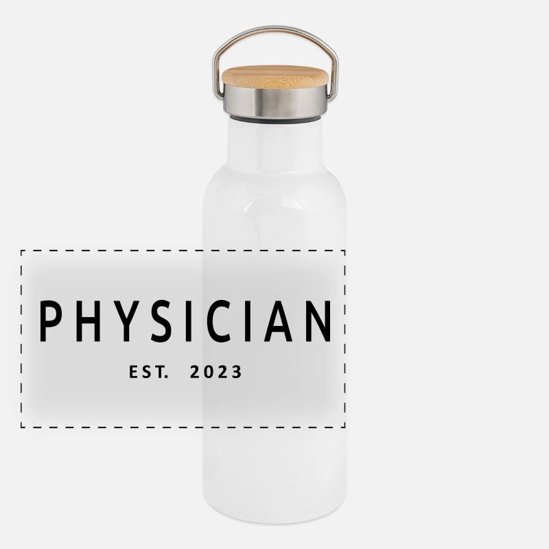 Physician Est. 2023 Graduated Physician Student Panoramic Thermal Bottle with Bamboo Lid