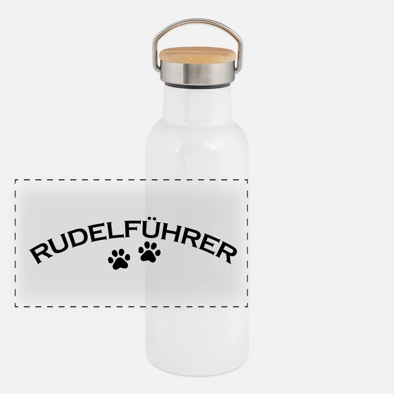 Rudelführer, 1fb Panorama Thermosflasche mit Bambusdeckel