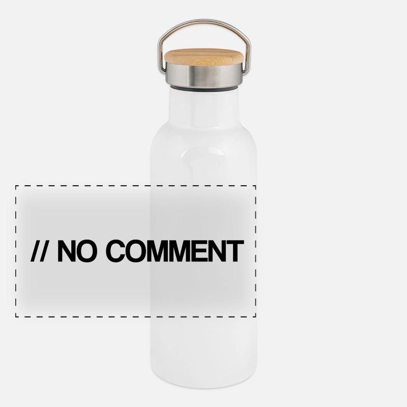 No Comment - Informatique - Commentaire - Coden Gourde isotherme avec bouchon en bambou