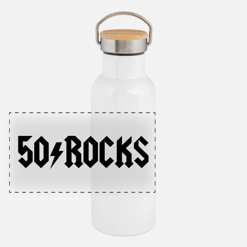 50 Gourde isotherme avec bouchon en bambou