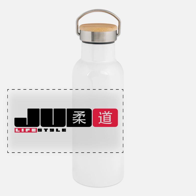 Judo Panorama Thermosflasche mit Bambusdeckel
