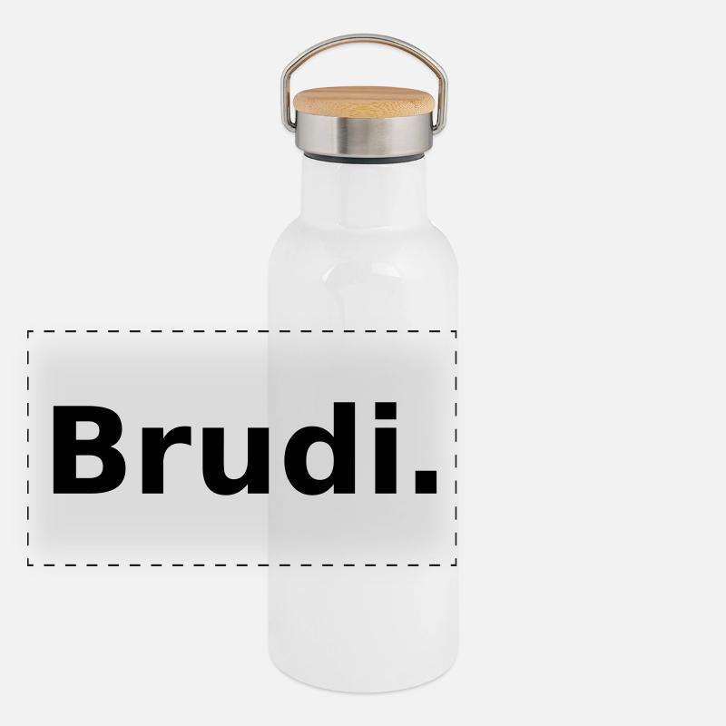Brudi. Le cher frère aka Brudi Gourde isotherme avec bouchon en bambou